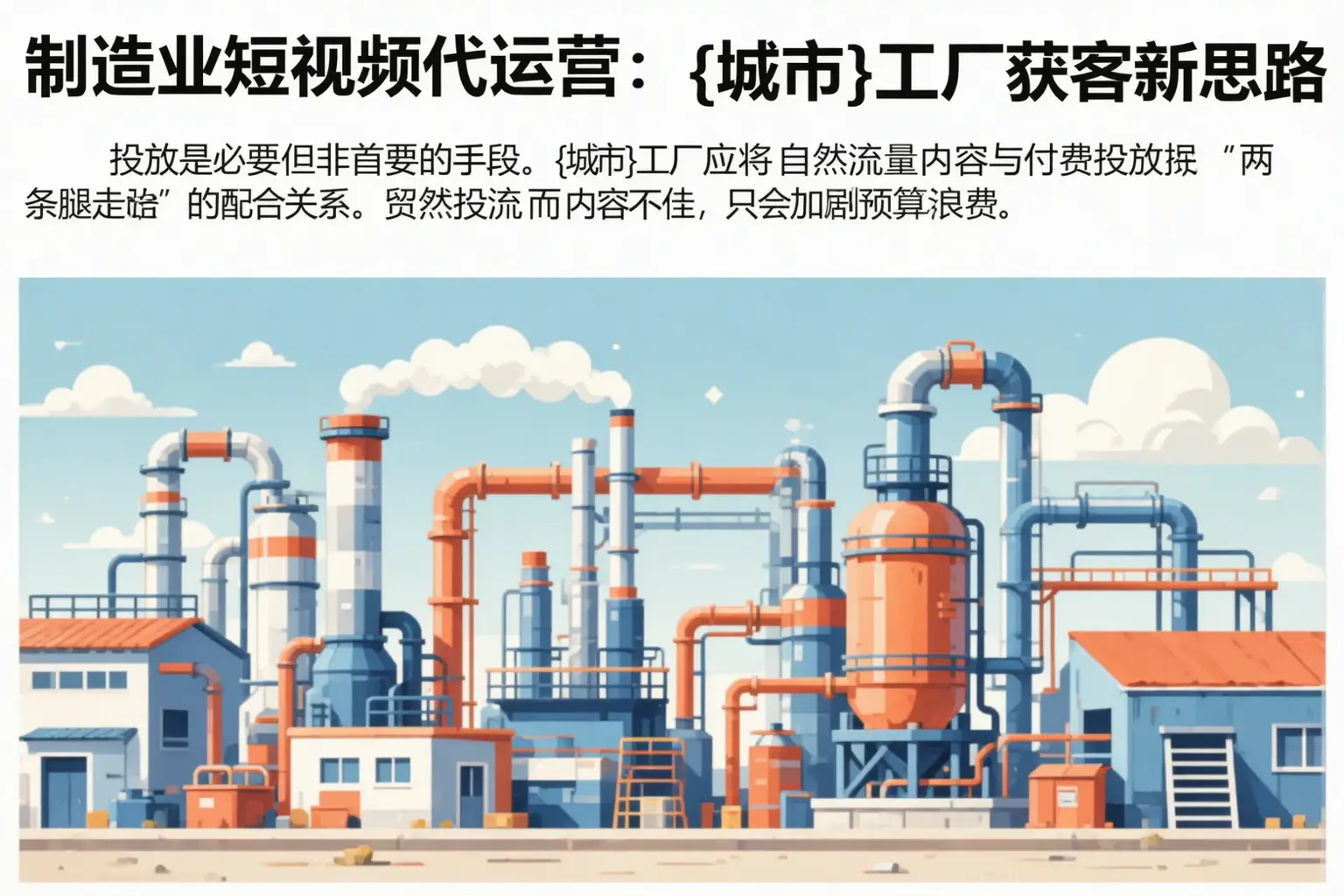 制造业短视频代运营:涞源工厂获客新思路